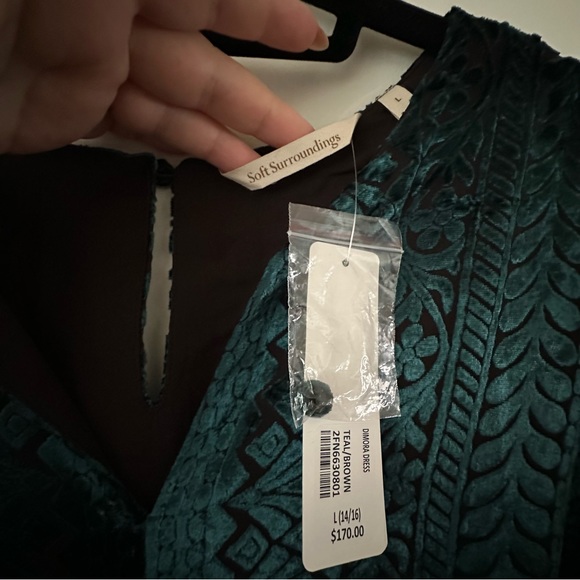 NWT Soft Surroundings Velvet Dimora Dress - Picture 7 of 10